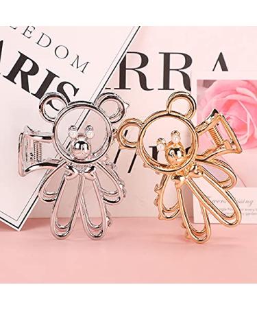 Non-Slip Metal Hair Clips for Women & Girls - Strong Hold Bear Design - 2 Pieces for Long & Thick Hair - Buy Online on GoSupps.com