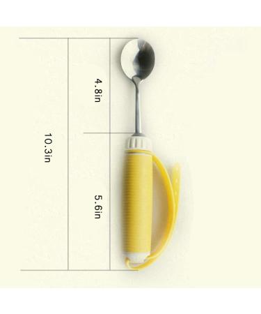 Adaptive Utensils for Arthritis Spoons Forks Set Weighted Non-Slip Handles & Rubber Strap Disabled Patient Arthritis Elder Utensil Removable Flexible Rotating Eating Tablewares - Buy Online on GoSupps.com