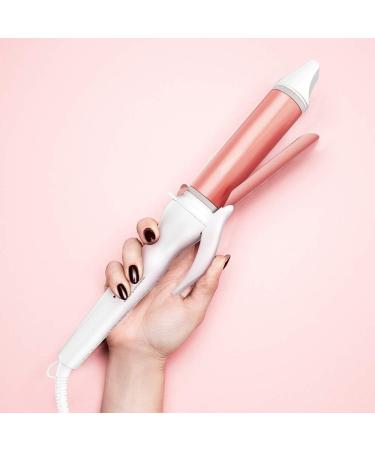 34mm Ceramic Curling Wand for Short to Long Hairstyles - Lily England Rose Gold Curling Tongs - Adjustable Temperature - 2M Swivel Cord - Buy Online on GoSupps.com