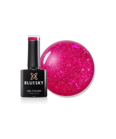 Bluesky Gel Nail Polish 10ml Merry and Bright - XMASS2206 Red Glitter Gel Nail Polish for 21 Day Manicure Professional Salon & Home Use Requires Curing Under LED UV Nail Lamp