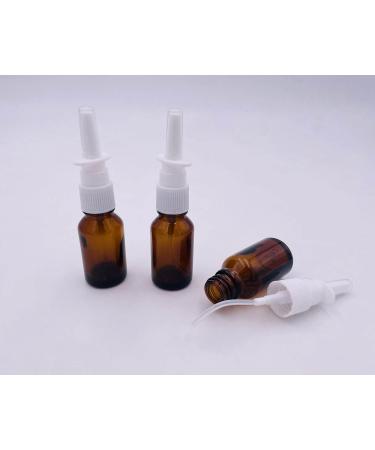 3PCS 5ML Amber Glass Nasal Spray Bottles - Refillable Pump Sprayer for Medical Use & Cleansing  - Buy Online on GoSupps.com