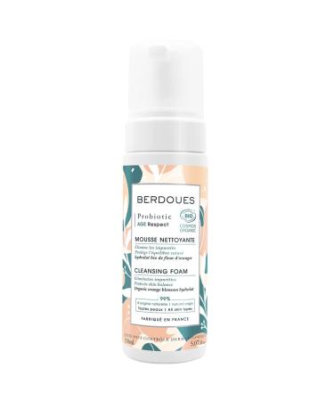 Probiotic Age Respect Cleansing Foam | Gentle Face Cleanser That Removes Makeup & Impurities | Soap Free Foam that Leaves The Skin Clean Soft & Fresh For Normal To Oily Skin - 5.07 Fl.oz