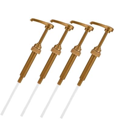 Cabilock 16 Pcs Syrup Extrusion Head Syrup Pump Lid Syrup Bottle Pump Ketchup Bottles Pump Coffee Pp Golden - Buy Online on GoSupps.com