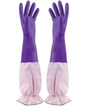 Washing Gloves Dishwashing Cleaning Rubber Durable Household Long Thickening Women Gloves Sleeve (Color : Green) - Buy Online on GoSupps.com