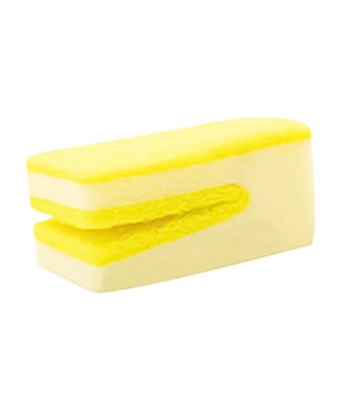 Fovolat Dish Sponges - U-Shaped Dish Scrubber Scouring Pad Non-Scratch Dish Wash Sponge Reusable Scrubbing Sponge for Kitchen Sink Bathroom Toilet Yellow