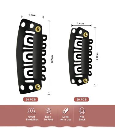 Emageren 100 Pcs Wig Clips - Premium Hair Extensions U-Form Metal Clips (32mm & 28mm) - Secure & Durable Hair Combing Solutions - Buy Online on GoSupps.com