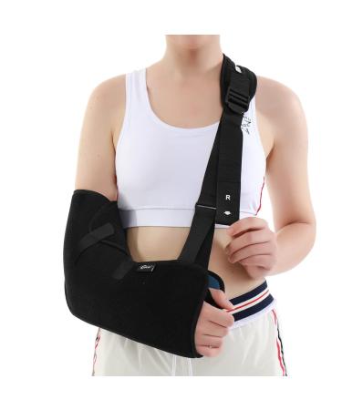 HKJD Arm Sling Shoulder sling Immobilizer for Shoulder Injury - Rotator Cuff Support Brace - Comfortable Medical Sling for Men and Women for Broken  Dislocated  Fracture  Strain Left and Right Arm C006-1