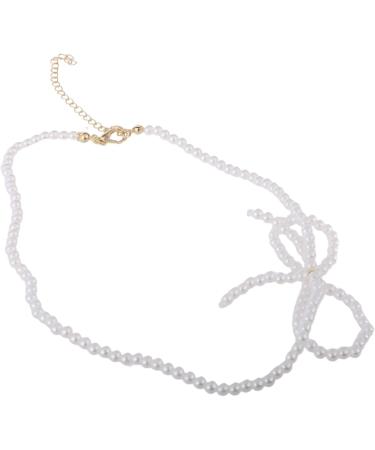 Oralgo's Stylish Bow Necklace - Unique Art Pearl Jewelry Gift for Women & Girls - Buy Online on GoSupps.com