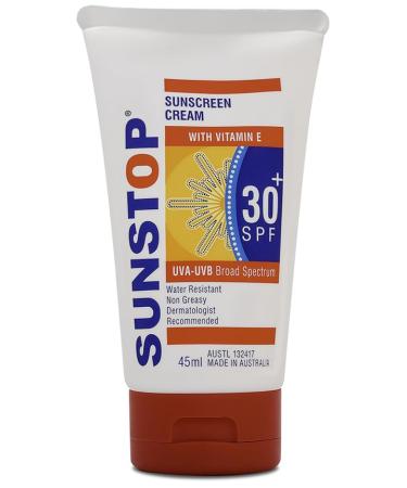 SPF30 Sunscreen Cream with Vitamin E - Broad-Spectrum & Water-Resistant Moisturizing Sunblock Lotion (45ml) | Fast-Absorbing & Non-Greasy - Buy Online on GoSupps.com
