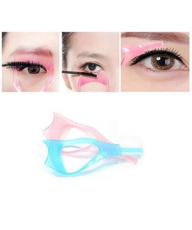 2Pcs Pink Blue 3-in-1 Makeup Eyelash Tools - Mascara Protector Applicator & Comb | Perfect Cosmetic Tool for Upper & Lower Lashes - Buy Online on GoSupps.com