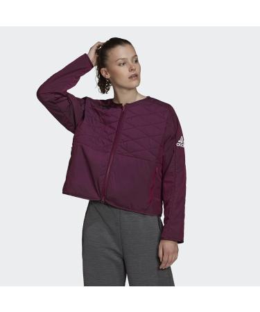 adidas Women's Z.N.E. Padded Jacket Small - Power Berry | Lightweight & Stylish - Buy Online on GoSupps.com