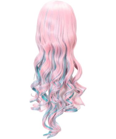 pintoc Cosplay Wig 80cm Anime Clip Color Curly Hair High Temperature Wire Multi-Color European and American Wig Halloween Wig - Buy Online on GoSupps.com