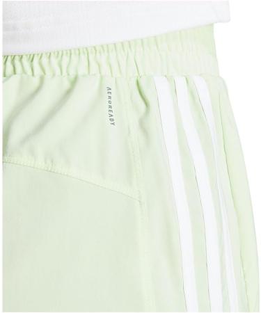 Buy adidas Women's Pacer Training 3-Stripes Woven High-Rise Shorts - 3 Inch Casual Fit in Semi Green Spark/White | International Shipping Available - Buy Online on GoSupps.com