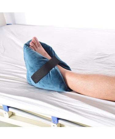 Heel Pillow Bedsore Heel Protector Cushion Foot Ankle Support Boot Anti Bed Sore Pad Soft Breathable Heel Pressure Relieve Cushion Leg Rest Ulcer Elevator for Bedridden Patients (1 PCS)