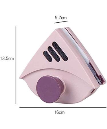 Double Sided Magnetic Glass Cleaning Brush Household Ultra-Strong Window Cleaner with Replaceable Sponge Anti-Falling Rope Glass Thickness 5-25Mm Dark Blue Colour:Pink - Buy Online on GoSupps.com