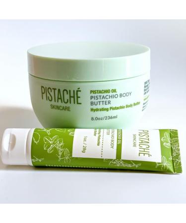 Pistach Skincare Mini Collection - Pistachio Oil Body Butter Hand Cream Eye Cream & Face Moisturizer - Hydrating Travel Set with Vitamin E & Antioxidants - Buy Online on GoSupps.com