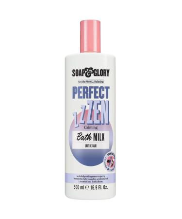 Soap & Glory Perfect Zen Bubble Bath Milk - Hydrating & Luxurious Tonka Bean & Lavender Oil Scented Bubble Bath - Moisturizing Milk Bath for Night Time Relaxation (500ml)