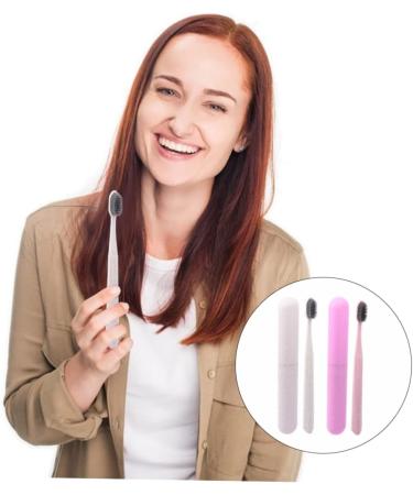 TOVINANNA 6-Piece Travel Toothbrush Set - Kids & Adults Toothbrushes with Containers for Gum Care & Long Handle Toothpaste - Buy Online on GoSupps.com