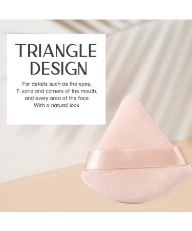 Set of 2 Premium Triangle Makeup Powder Puffs - Soft & Sleek Design for Quick & Easy Application - White & Nude - Buy Online on GoSupps.com