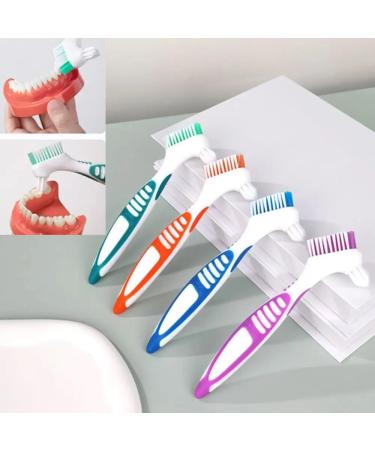AD-BCRBGEN Portable Ergonomic Toothbrush for Prosthesis Care | Multi-layered Bristles & Double-Headed Design | Essential Oral Care Tool - Buy Online on GoSupps.com