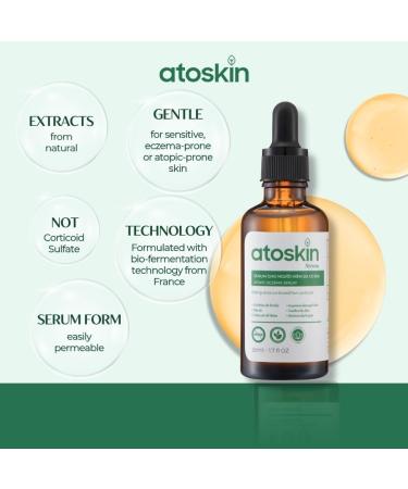 Atoskin Serum Soothing & Hydrating Care for Sensitive Dry and Eczema-Prone Skin with Biosaccharide Gum-1 & RicoBio JA7 (1.7 oz) 1 Serum - Buy Online on GoSupps.com