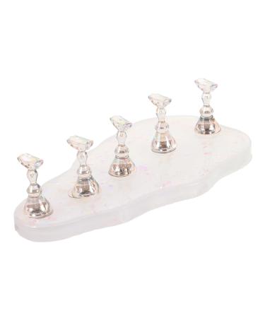 HONMEET 1 Set Nail Stuff for Acrylic Nails Nail Art Kits Nail Stands Nail Holder for Painting Nails Press on Nail Stand Fake Nail Holder Nail Practice Stand Magnet Portable Nail Set