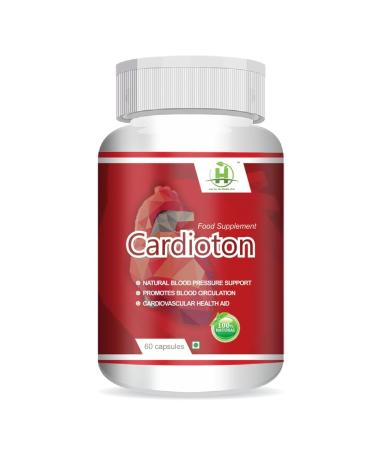 Cardioton with Arjuna Extract & Moringa Extract Heart Health Supplement Veg (60 Capsules) for Men & Women -Pack of 1