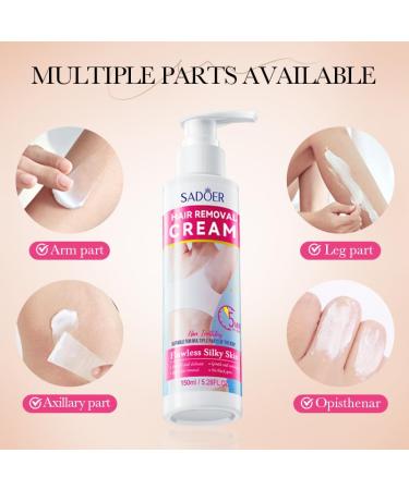 Hair Removal Cream for Women | Painless Sensitive Depilatory Cream for Body Legs & Bikini Area - Buy Online on GoSupps.com