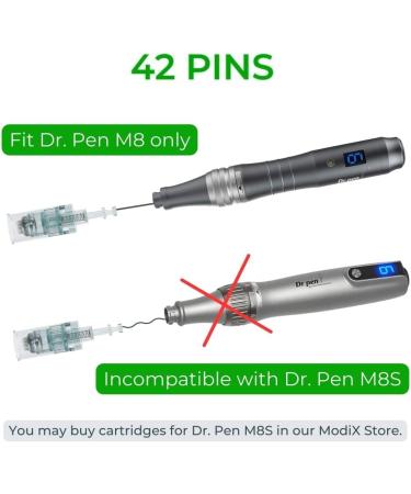 Dr. Pen Ultima M8 10 Pack Replacement Cartridges - 42 Pins (0.25mm) - Disposable Bayonet Slot Parts - Buy Online on GoSupps.com