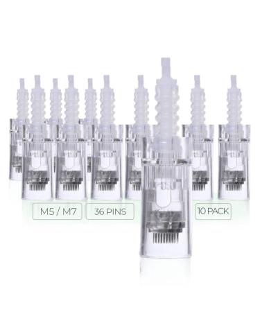 Dr. Pen Ultima M5 M7 Replacement Cartridges - (10 PACK) - 36 Pins (0.25mm) Bayonet Slot - Disposable Replacement Parts