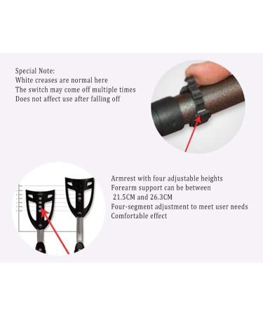PSMPENG LRVTREC Forearm Crutches Adjustable Forearm Crutches 1 Pair (2 Units) of - Adult 5 '- 6'9' 'Adjustable Foldable Shock Absorber Lightweight Arm Crutch (Color : A) - Buy Online on GoSupps.com