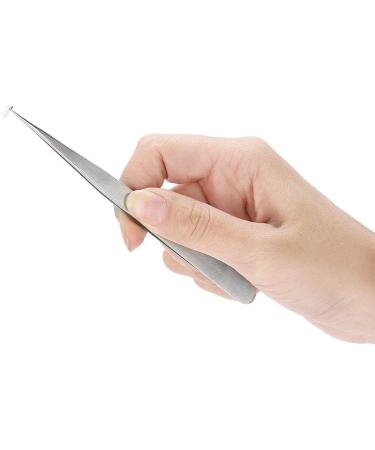 Eyelash Extension Tool | Professional False Eyelash Curler & Tweezer | Straight Tweezer LD-03 Silver for Eye Makeup - Buy Online on GoSupps.com