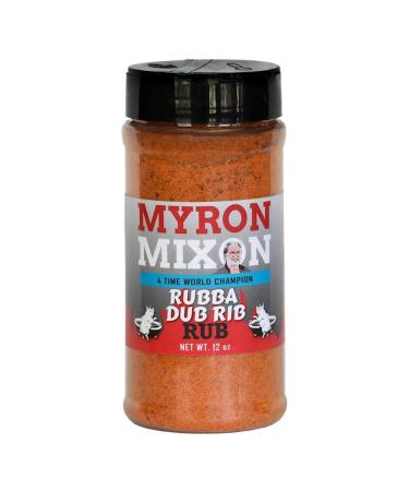 Myron Mixon BBQ Rub | Rubba Dub Rib | Champion Pitmaster Recipe | Gluten-Free BBQ Seasoning, MSG-Free, USA Made | 12 Oz