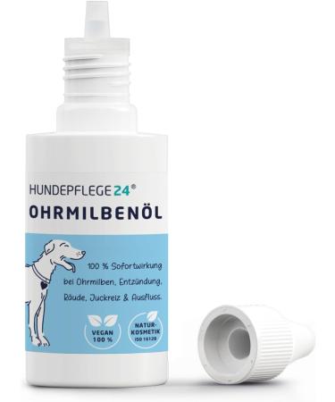 Dog Care24 Earring Oil for Dogs Cats & Pets - 100% Natural & Vegan Ear Care Solution for Itching Mites & Fungal Infections - Highly Effective 2x50ml - Buy Online on GoSupps.com