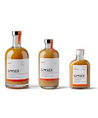 Buy Gimber Brut N 2 Organic Ginger Drink 200ml - Low Sugar New Recipe with Yuzu & Lemon | Premium Ginger Concentrate - Buy Online on GoSupps.com