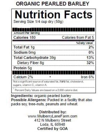USDA Certified Organic Pearl Barley - 5 lbs | Non-GMO Bulk | Product of USA - Buy Online on GoSupps.com