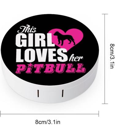 Girl Loves Pitbull Contact Lens Case with Mirror - Ideal Storage Box for Pet Lovers - Buy Online on GoSupps.com