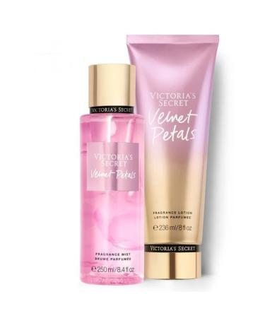Victoria's Secret Velvet Petals Fragrance Mist and Body Lotion Gift Set (Velvet Petals)