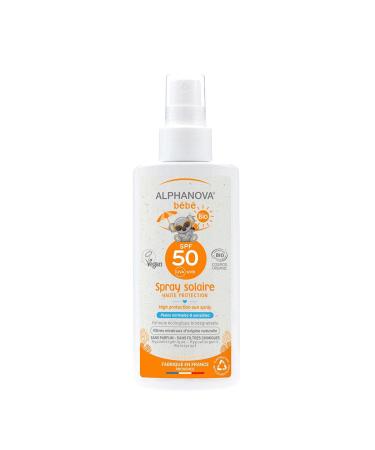 Buy Alphanova Baby Sunscreen Spray - Hypoallergenic SPF50 Organic & Safe for Kids - 125g International Shipping Available - Buy Online on GoSupps.com