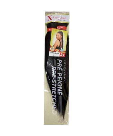 X PRESSION 2X 46'' PRE STRETCHED ULTRA BRAID colour 2 DARK BROWN