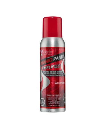 MANIC PANIC Wildfire Red Hair Color Spray - (Amplified) - Temporary Hot Reddish-Orange Hair Dye - Sprays On Instantly & Washes Out (3.4oz) - Vegan Hair Dye For Adults & Kids of All Hair Types