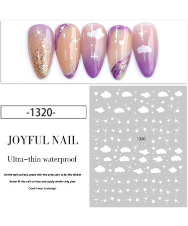 PC Hot Self-adhesive Back Glue Nail Supplies DIY Salon Nails Sticker for Summer Star Cloud Nail Sticker Nail Art Decorations Nail Art Sticker(1322) Style1322 - Buy Online on GoSupps.com