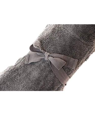 Lills Dog Wadder | 100% Organic Cotton Bathrobe for Dogs | Extra Absorbent Stone Gray 3XS (35 cm Back Length) - Buy Online on GoSupps.com