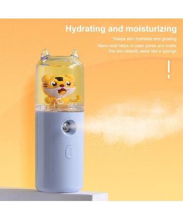 rongweiwang Mist Facial Sprayer Travel 30ml USB Rechargeable Humidifier Personal Moisturizing Hydrating Misting Instrument Face Nebulizer Blue - Buy Online on GoSupps.com