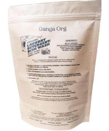 Ganga Org Organic Laundry Detergent Powder | Zero Chemicals & Natural Ingredients | Stain Fighting Power for Eco-Friendly Cleaning - Buy Online on GoSupps.com