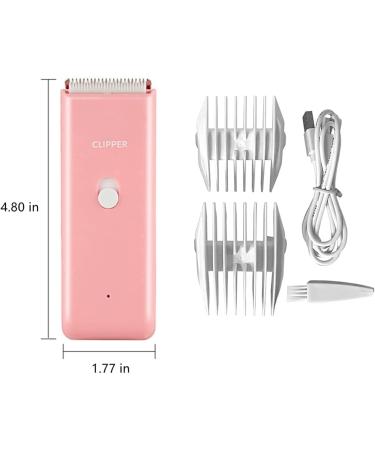 Pet Grooming Clippers Kit - Low Noise Electric USB Rechargeable Trimmer for Dogs, Cats & Pets - Pink - Buy Online on GoSupps.com