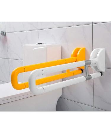 Bathroom Grab Bar Safety Support Rail Stainless Steel Grab Bar Handicapped Grab Bar 24 30 Inch White and Yellow - Foldable Wall Mou - Buy Online on GoSupps.com