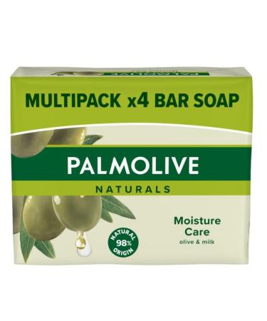 Naturals Soap Bar Moisture with Olive Milk Bar Soap 4 Pack Vegan Natural Origin biodegradable soap for body hands and face GG SoapBar