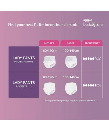 Amazon Basic Care Women's Plus Large Pants 28 White Pants Pack for Ultimate Comfort | International Shipping Available - Buy Online on GoSupps.com