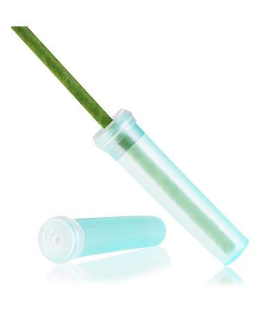 Flower Tube - 100-Pack Floral Tube Flower Vials Floral Water Tube for Flower Arrangements Clear Blue Plastic 0.6 x 2.8 x 0.6 Inches
